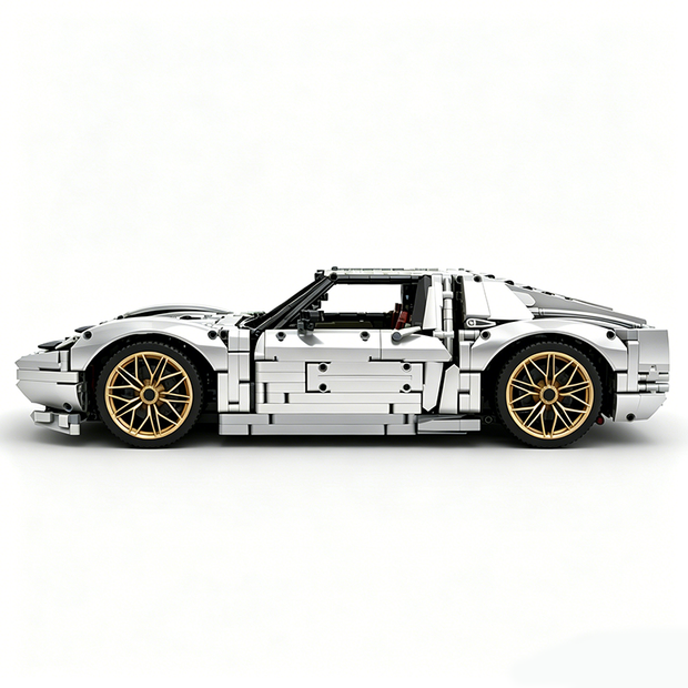 MOC-119000 1:8 Sports Car Lamborghini Miura Concept Building Block Set 3435pcs Collectible Model Kit with Custom Wheels