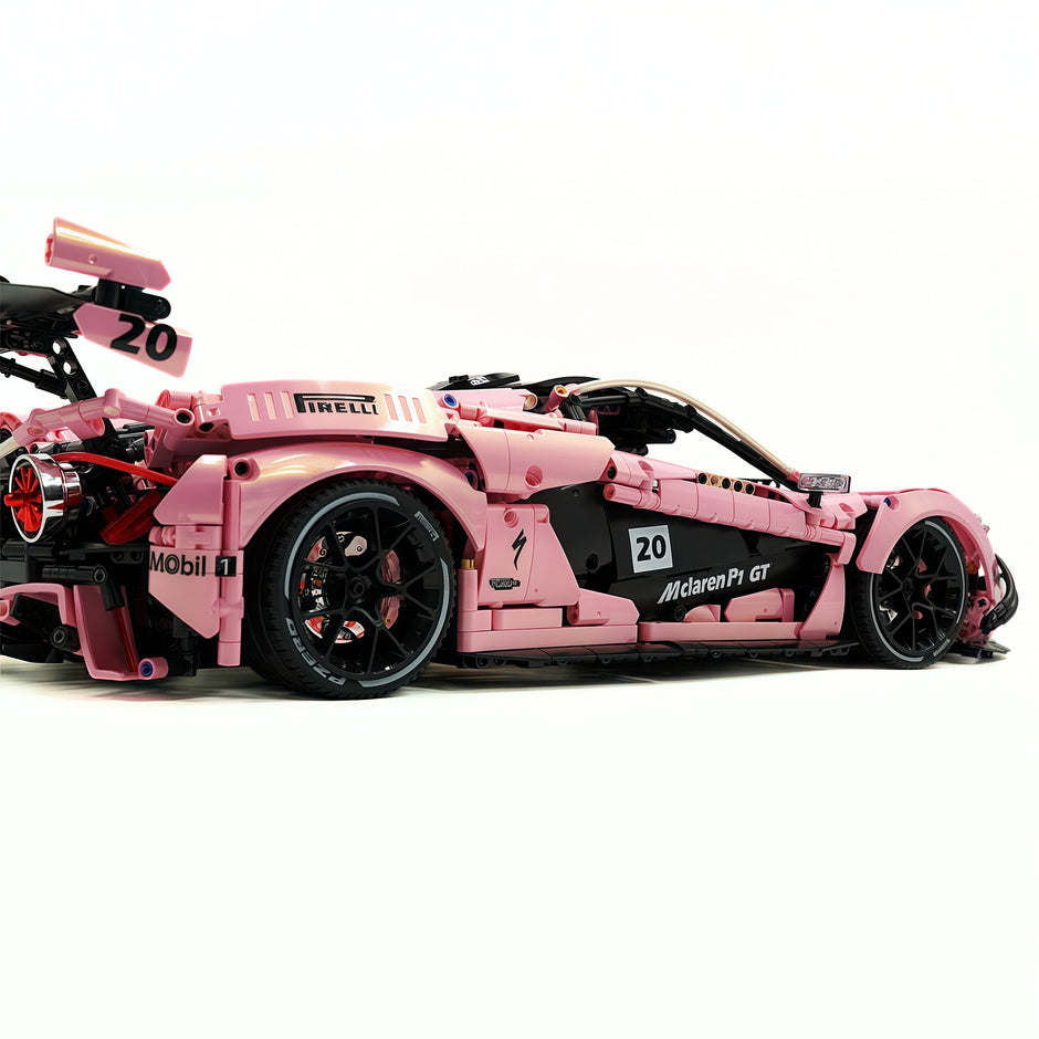 TGL-42172 1:8 Sports Car McLaren P1 Custom Pearlescent Pink Building Block Set 3886pcs Adult Collector Collectible Model Kit