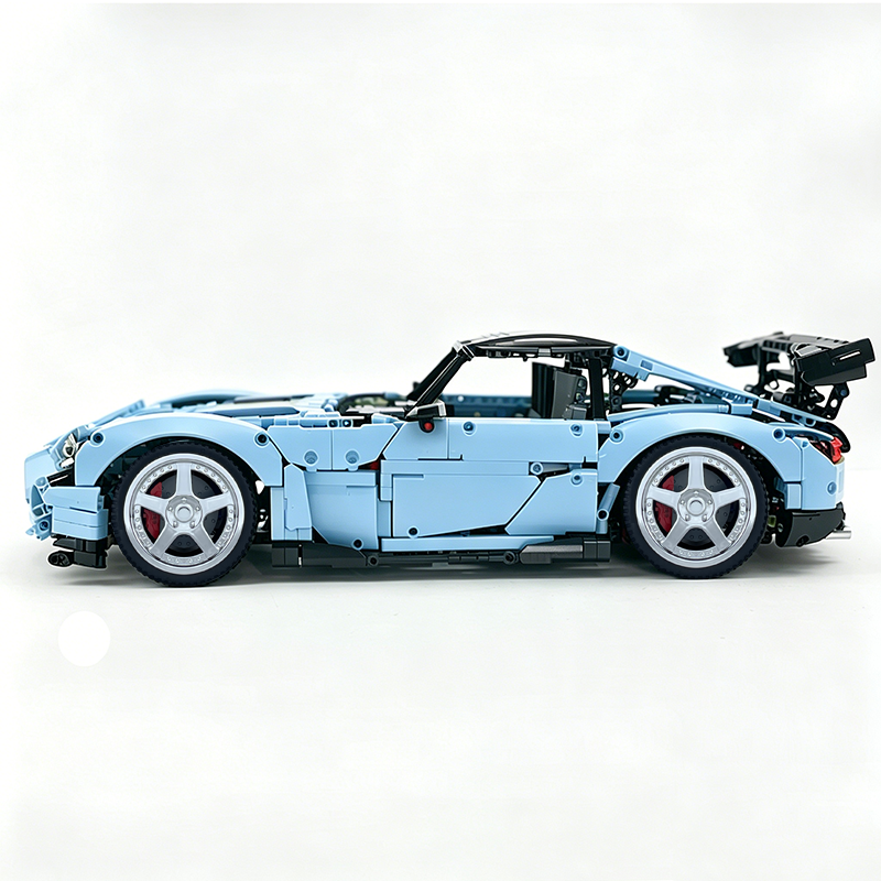 MOC-73939 1:8 Sports Car AMG GT R Black Series Building Block Set 2456 pcs Collectible Model Kit with Custom Wheels