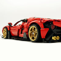 Custom-made red supercar model building blocks 4208pcs