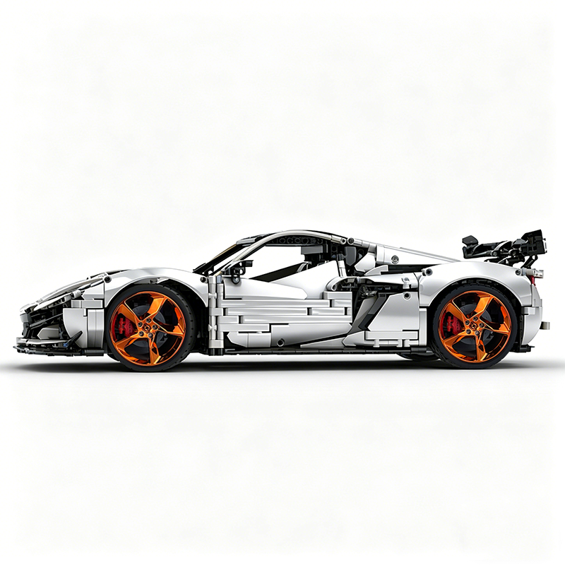 MOC-216686 1:8 Sports Car Corvette ZR1 2025 Building Block Set 3646pcs Collectible Model Kit with Custom Wheels