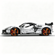 MOC-216686 1:8 Sports Car Corvette ZR1 2025 Building Block Set 3646pcs Collectible Model Kit with Custom Wheels