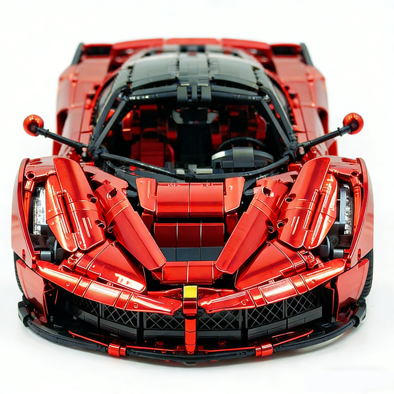 CADA-C61505 1:8 Sports Car LaFerrari Electroplating Red Building Block Set 4739pcs Adult Collector Collectible Model Kit