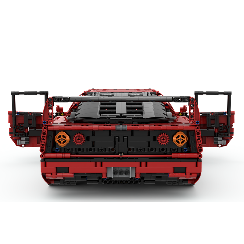 MOC-140404 1:8 Sports Car Ferrarі F40 Building Block Set 3603pcs Collectible Model Kit with Custom Wheels