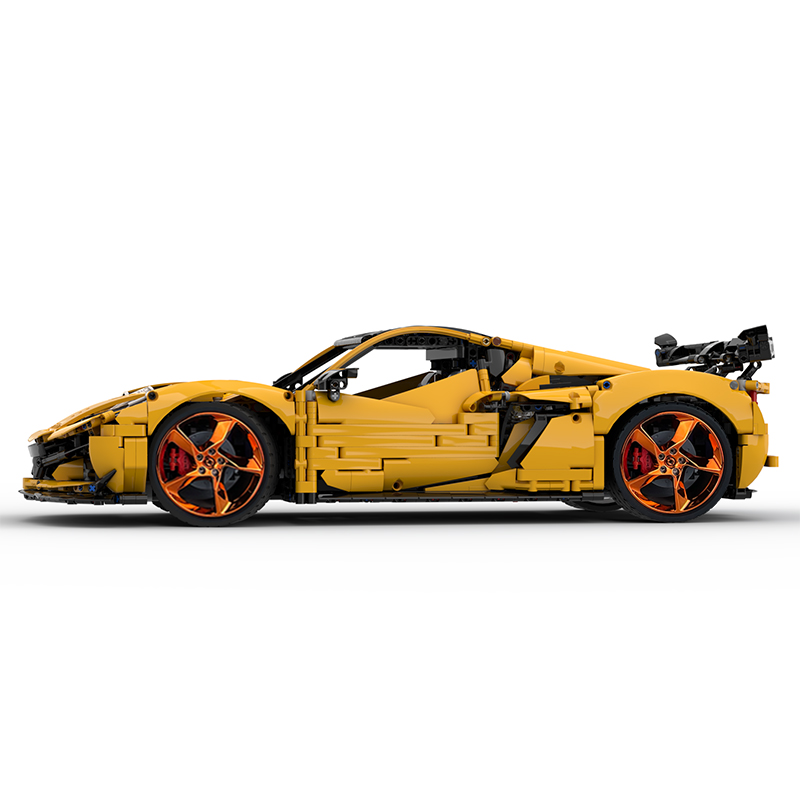MOC-216686 1:8 Sports Car Corvette ZR1 2025 Building Block Set 3646pcs Collectible Model Kit with Custom Wheels