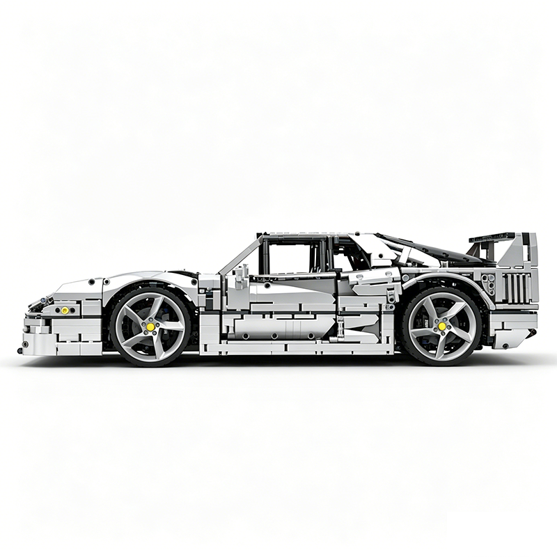 MOC-140404 1:8 Sports Car Ferrarі F40 Building Block Set 3603pcs Collectible Model Kit with Custom Wheels