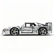MOC-140404 1:8 Sports Car Ferrarі F40 Building Block Set 3603pcs Collectible Model Kit with Custom Wheels