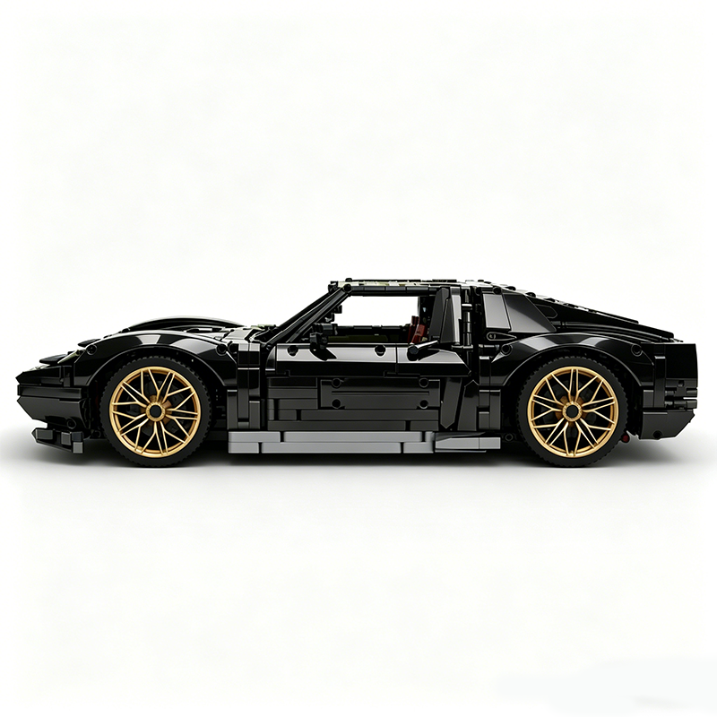MOC-119000 1:8 Sports Car Lamborghini Miura Concept Building Block Set 3435pcs Collectible Model Kit with Custom Wheels