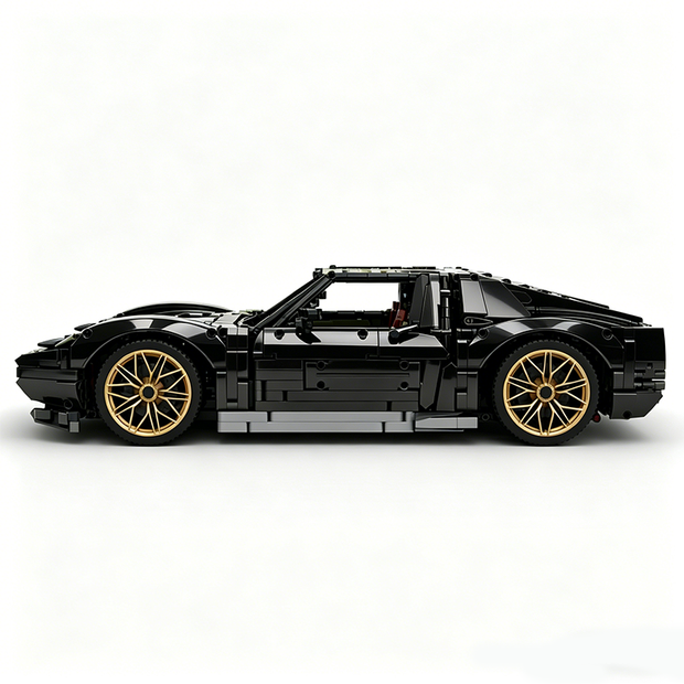 MOC-119000 1:8 Sports Car Lamborghini Miura Concept Building Block Set 3435pcs Collectible Model Kit with Custom Wheels