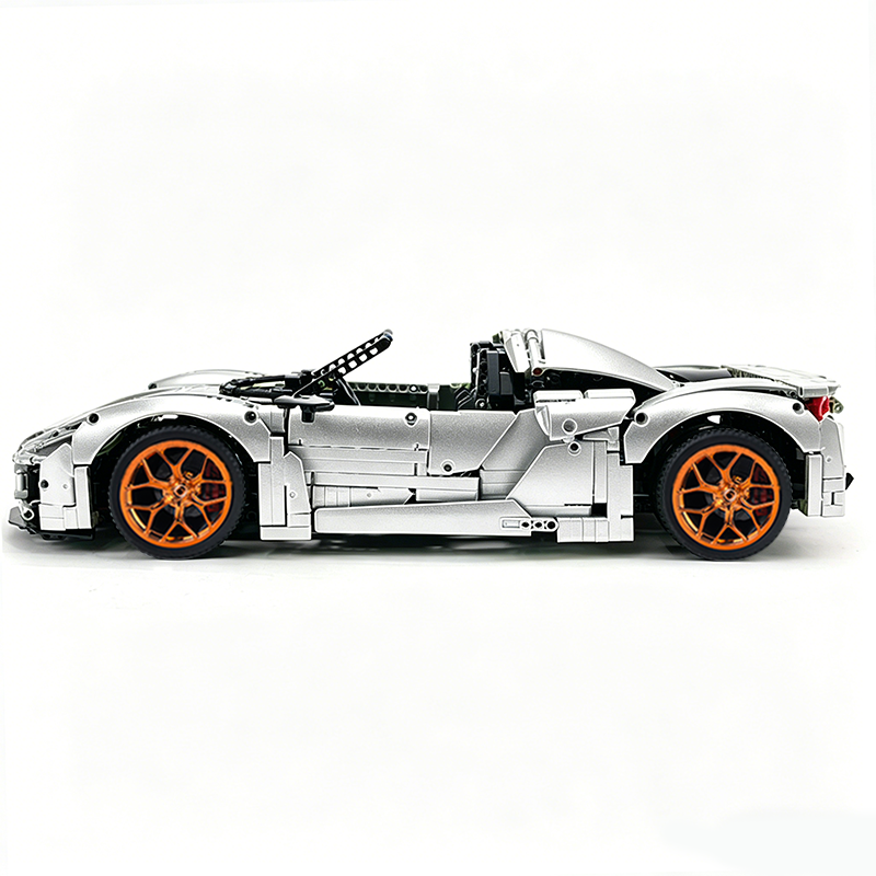 MOC-159171 1:8 Sports Car Porsche 918 Building Block Set 2266pcs Collectible Model Kit with Custom Wheels