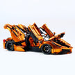 CADA-C61505 1:8 Sports Car LaFerrari Electroplating Orange Building Block Set 4739pcs Adult Collector Collectible Model Kit