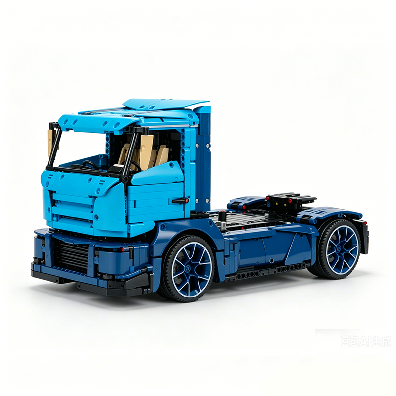 MOC-88792 1:11 Sports Car Race Truck Building Block Set 2064pcs Collectible Model Kit with Custom Wheels