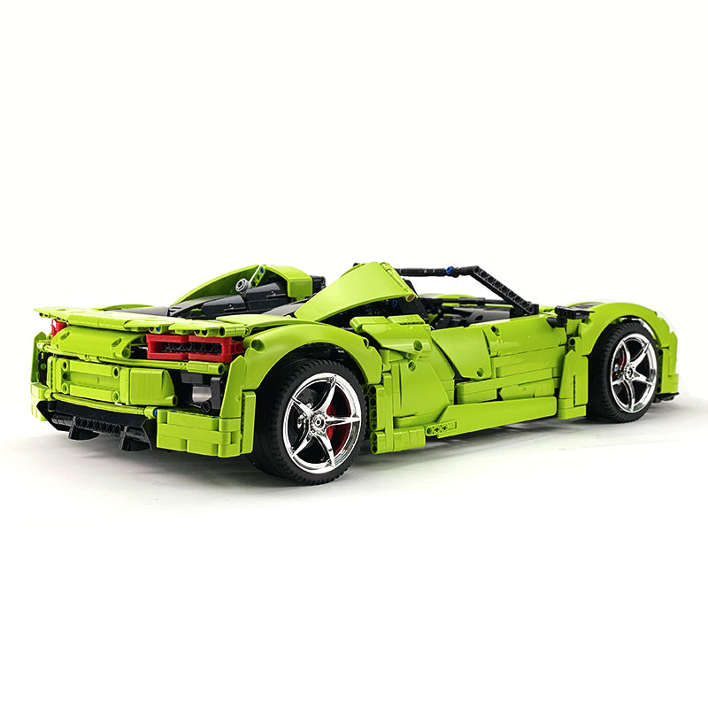 MOC-159171 1:8 Sports Car Porsche 918 Building Block Set 2266pcs Collectible Model Kit with Custom Wheels