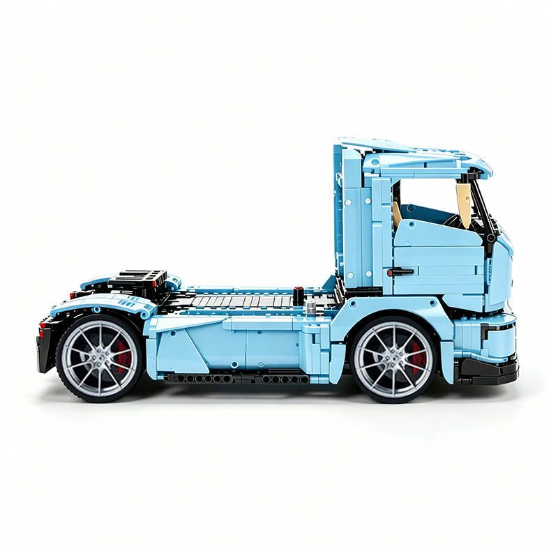 MOC-88792 1:11 Sports Car Race Truck Building Block Set 2064pcs Collectible Model Kit with Custom Wheels