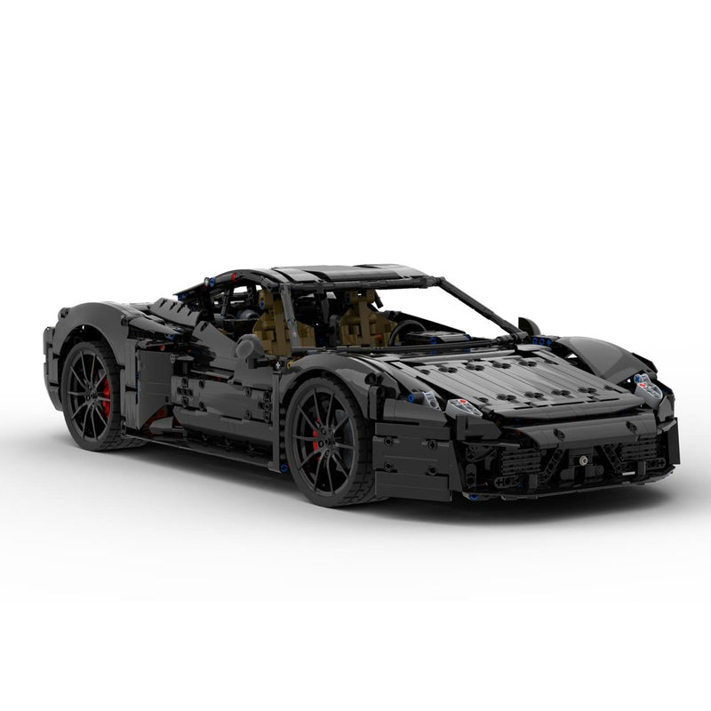 MOC-275957 1:8 Scale Sports Car Building Blocks Model, 2933 PCS Technic Supercar Static Building Bricks Set, Adult Collectible Vehicle Construction Toy Gift with PDF Instruction
