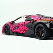 TGL-SCV12 1:8 Sports Car Lamborghini Custom Pink Building Block Set 4100pcs Adult Collector Collectible Model Kit
