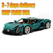 GULY-10621 1:8 Sports Car Alfa Romeo Chrome Version Building Block Set 4208pcs Adult Collector Collectible Model Kit