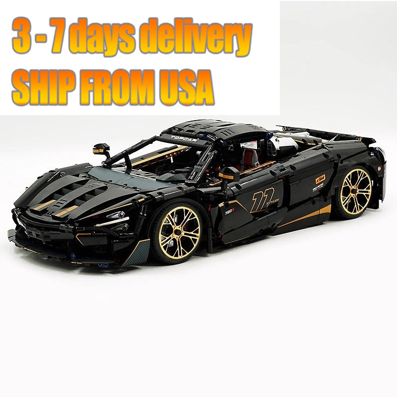 GULY-10625 1:8 Sports Car McLaren 720S Building Block Set 3658pcs Adult Collector Collectible Model Kit