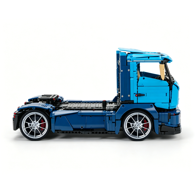 MOC-88792 1:11 Sports Car Race Truck Building Block Set 2064pcs Collectible Model Kit with Custom Wheels