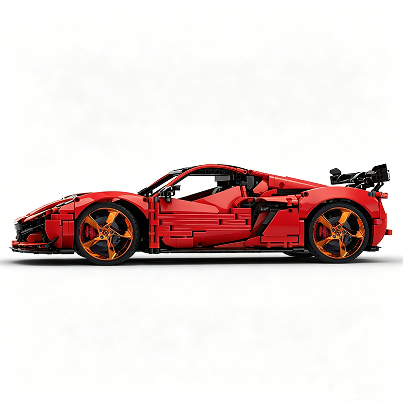 MOC-216686 1:8 Sports Car Corvette ZR1 2025 Building Block Set 3646pcs Collectible Model Kit with Custom Wheels