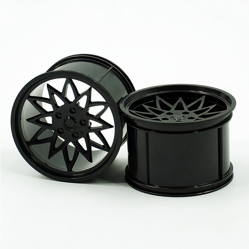 GULY 2# Wheel Rims, 6.6cm OD 4.4cm Width, 1:8 Scale Building Block Rims, Compatible with Technic 42115 42083 Car Model, MOC Replacement Parts, 5 Colors Available, Rims Only or Rims with Tires Option