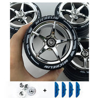 4PCS Custom electroplated building block accessories wheel set