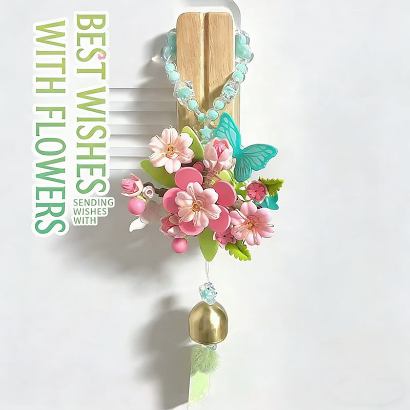 Flower Wishes-Peach Blossom Wind Chime Building Blocks Display-worthy blocks