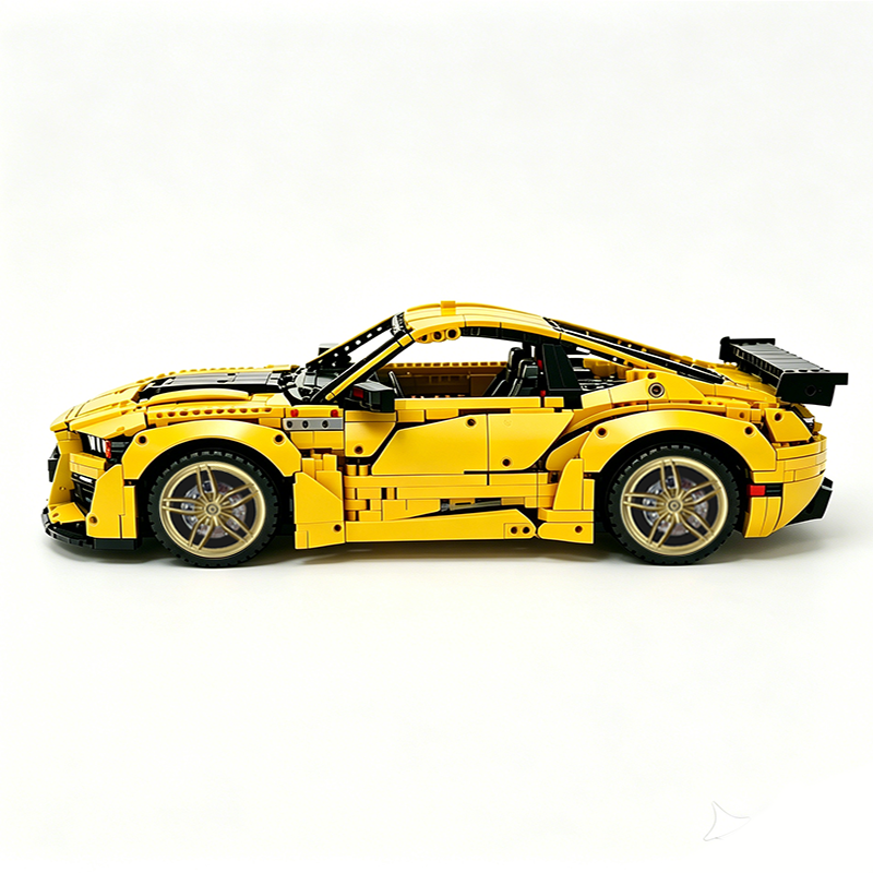 MOC-165802 1:8 Sports Car Ford Mustang Shelby GT500 Concept Building Block Set 3152pcs Collectible Model Kit with Custom Wheels