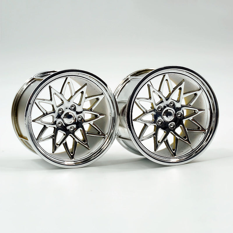GULY 2# Wheel Rims, 6.6cm OD 4.4cm Width, 1:8 Scale Building Block Rims, Compatible with Technic 42115 42083 Car Model, MOC Replacement Parts, 5 Colors Available, Rims Only or Rims with Tires Option