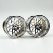 GULY 2# Wheel Rims, 6.6cm OD 4.4cm Width, 1:8 Scale Building Block Rims, Compatible with Technic 42115 42083 Car Model, MOC Replacement Parts, 5 Colors Available, Rims Only or Rims with Tires Option