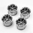 35187 1:8 Scale Building Block Wheel Rims, Size 6.5cm x 4.4cm, 4 Colors Available Black-Gold, Silver, Blue-White, Black, Compatible with Technic 42115 42083 MOC Car Model, Building Brick Modification Upgrade Parts