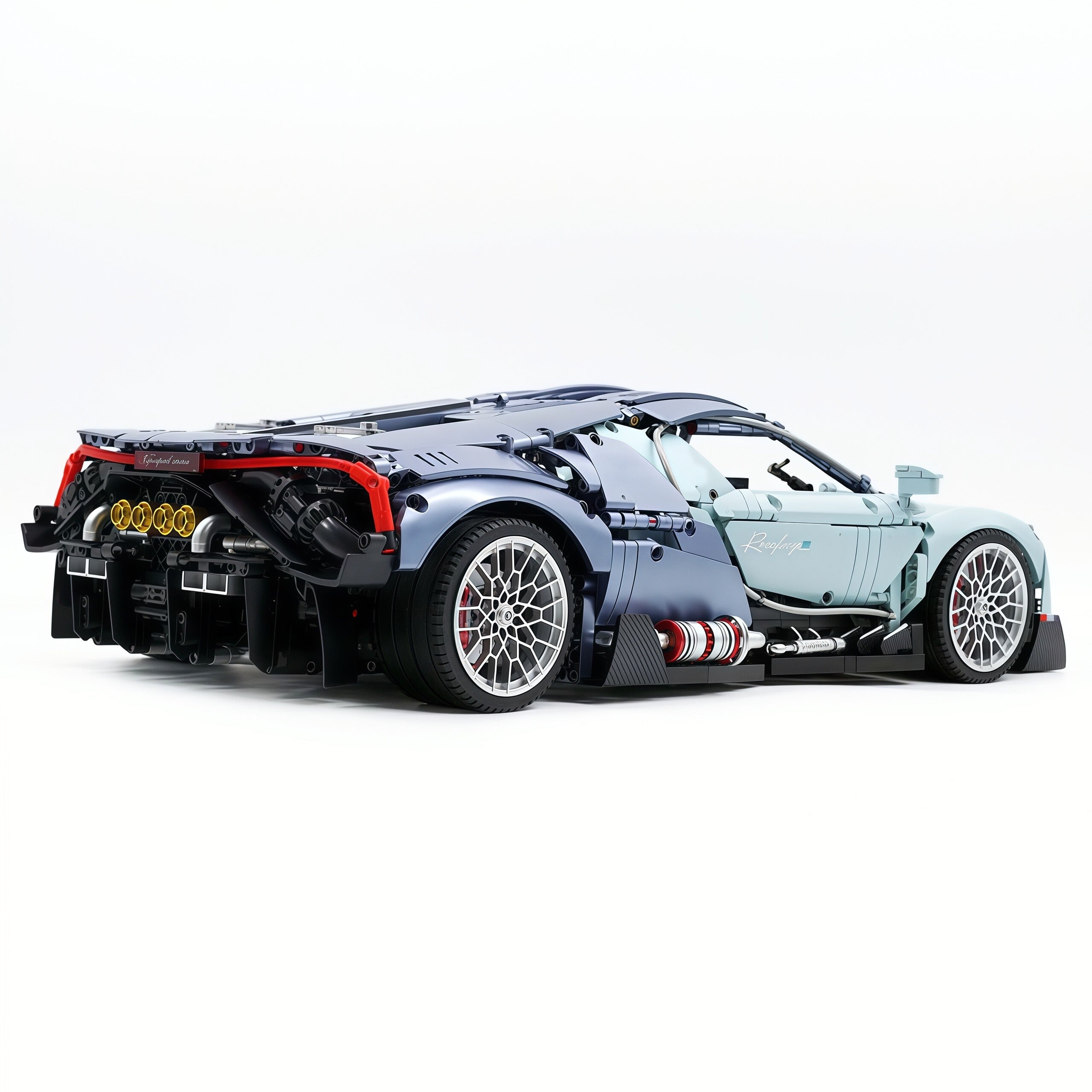 GULY-10648 1:8 Sports Car Bugatti Tourbillon Building Block Set 3719pcs Adult Collector Collectible Model Kit