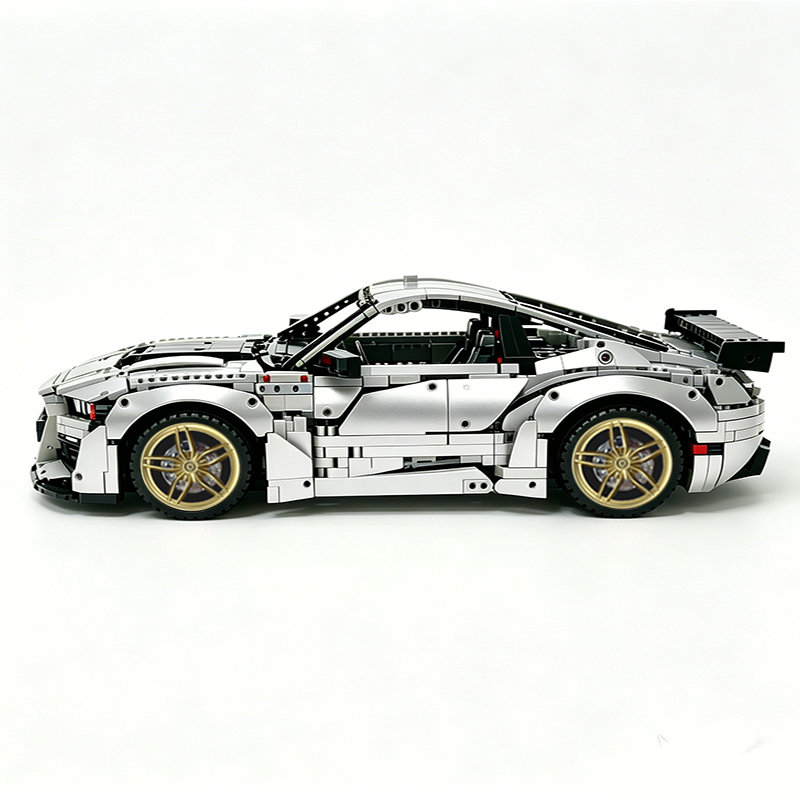 MOC-165802 1:8 Sports Car Ford Mustang Shelby GT500 Concept Building Block Set 3152pcs Collectible Model Kit with Custom Wheels