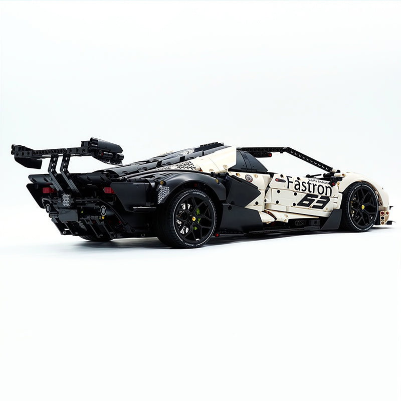 TGL-SCV12 1:8 Sports Car Lamborghini Custom White Building Block Set 4100pcs Adult Collector Collectible Model Kit