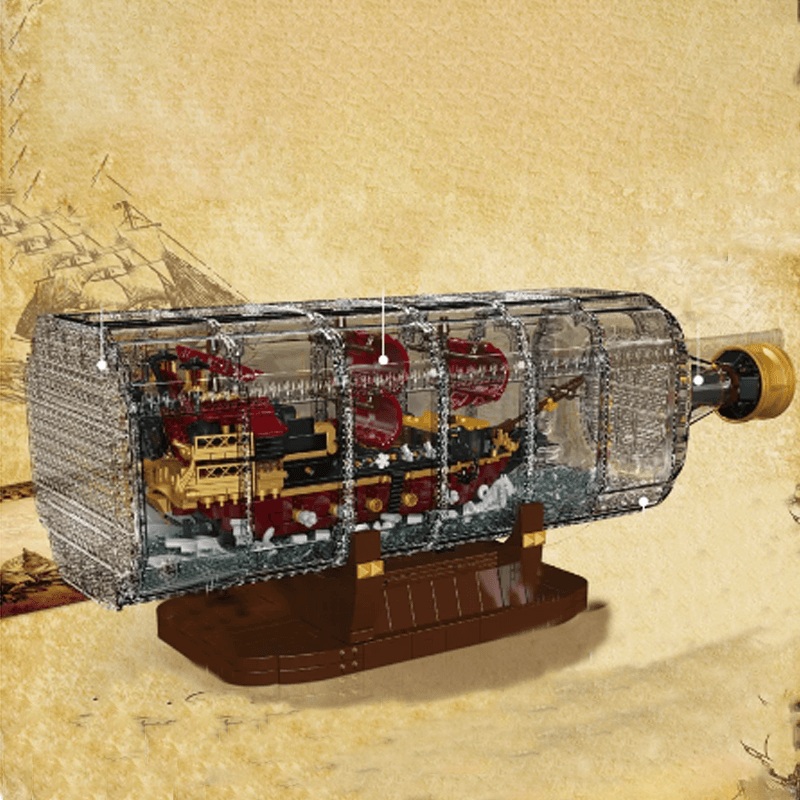 10066 Ship in Bottle The Black Pearl Queen Revenges Pirate Ship 2488pcs