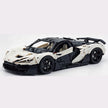 MOC Technic Supercar Building Blocks Set, 1:8 Scale White Static Race Car Model Kit, 4200+ PCS Adult Collectible Building Bricks, Steering, Gearbox & Magnetic Swan Door Functions