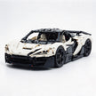 MOC Technic Supercar Building Blocks Set, 1:8 Scale White Static Race Car Model Kit, 4200+ PCS Adult Collectible Building Bricks, Steering, Gearbox & Magnetic Swan Door Functions