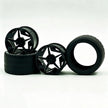 GULY 3# Wheel Rims, 6.6cm OD 4.4cm Width, 1:8 Scale Building Block Rims, Compatible with Technic 42115 42083 Car Model, MOC Replacement Parts, 5 Colors Available, Rims Only or Rims with Tires Option