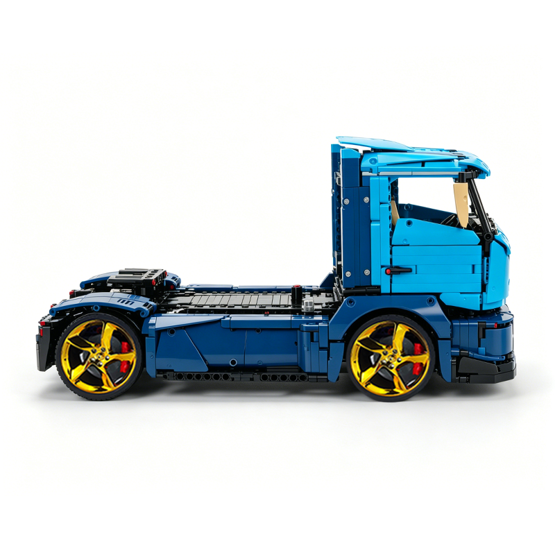 MOC-88792 1:11 Sports Car Race Truck Building Block Set 2064pcs Collectible Model Kit with Custom Wheels