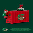 PB8849 Christmas Red Pickup Truck Building Blocks Set, 500 PCS MOC Vintage Truck Model with Christmas Tree & Display Container, Static Collectible Building Bricks, Christmas Holiday Gift for Adults & Teens