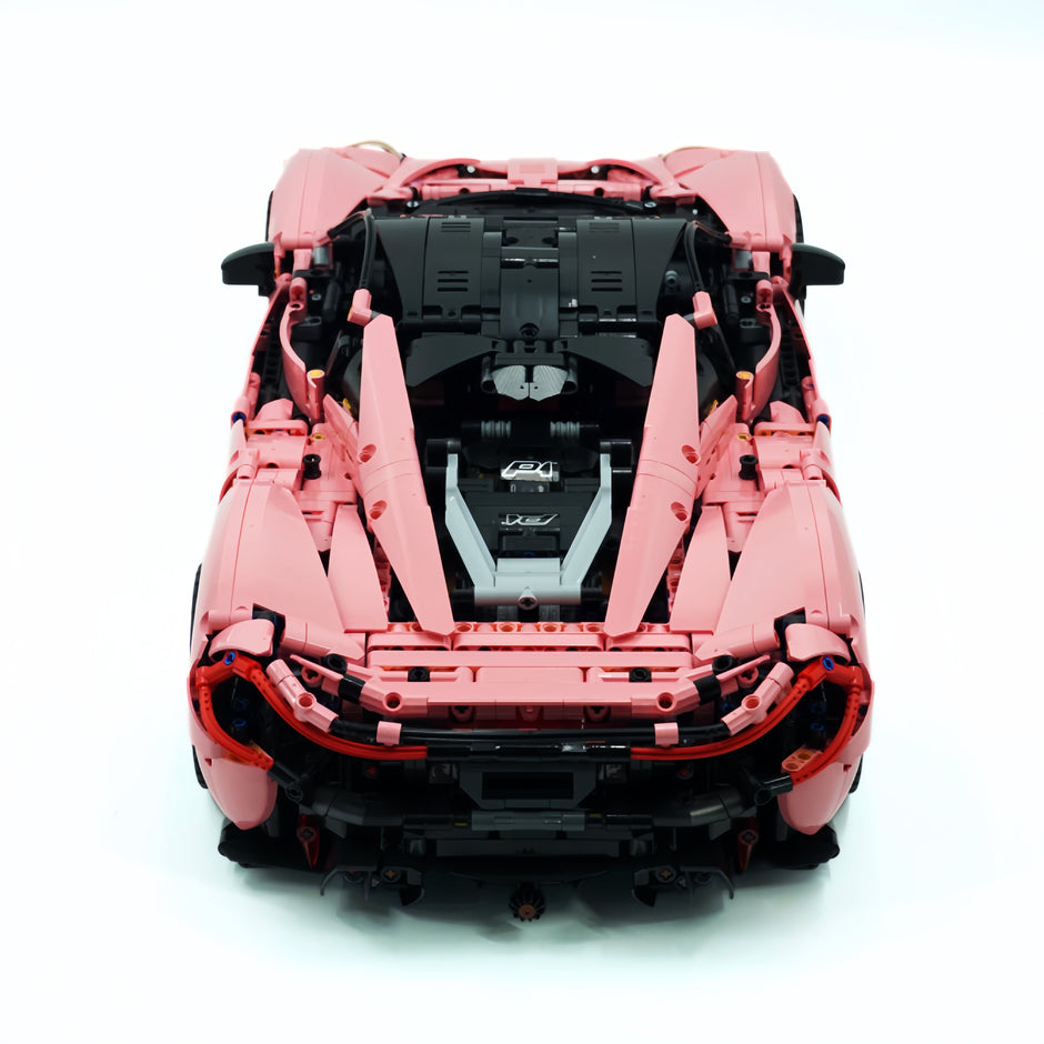 TGL-42172 1:8 Sports Car McLaren P1 Custom Pink Building Block Set 3895pcs Adult Collector Collectible Model Kit
