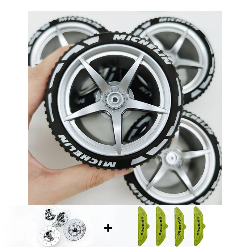 Accessories Wheel Hub Silver Grey  Golden Black Plating Hub Compatible Scale 1:8 Car