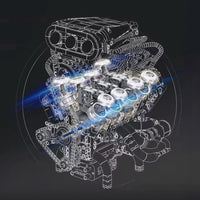 Supercharged V8 American Engine 2346pcs