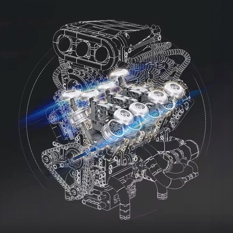 Supercharged V8 American Engine 2346pcs