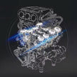 Supercharged V8 American Engine 2346pcs