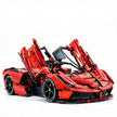 CADA-C61505 1:8 Sports Car LaFerrari Electroplating Red Building Block Set 4739pcs Adult Collector Collectible Model Kit