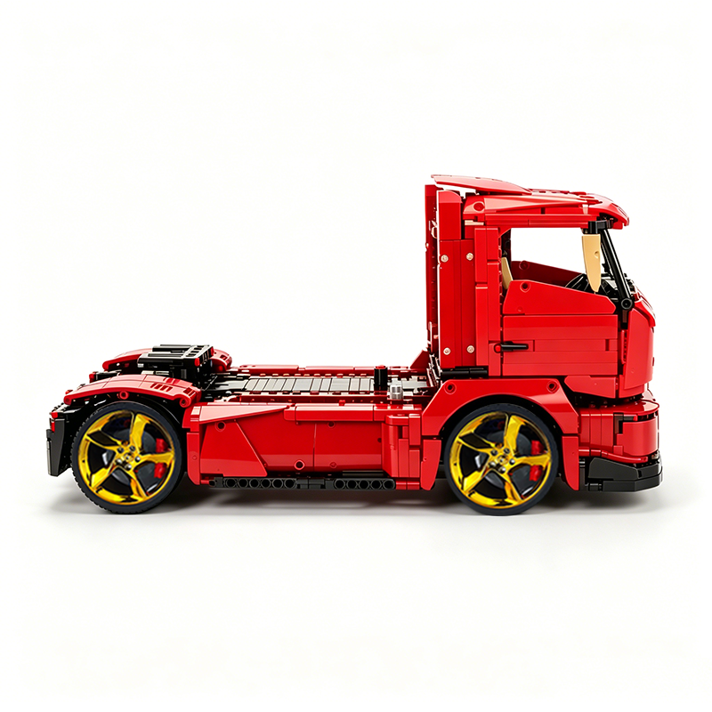 MOC-88792 1:11 Sports Car Race Truck Building Block Set 2064pcs Collectible Model Kit with Custom Wheels
