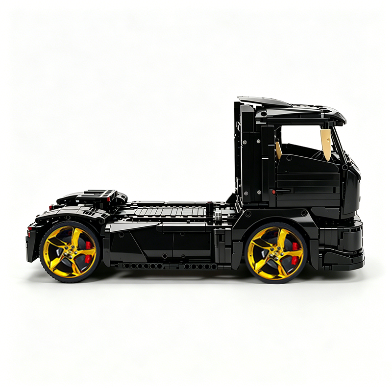 MOC-88792 1:11 Sports Car Race Truck Building Block Set 2064pcs Collectible Model Kit with Custom Wheels