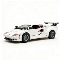 White Supercar compatible with 10295 building blocks