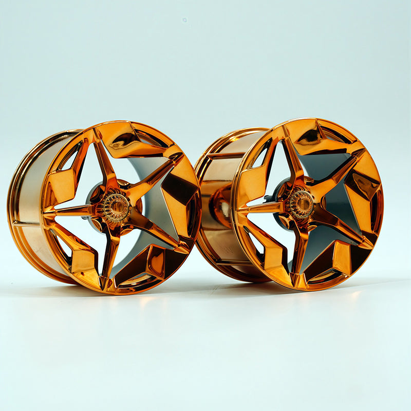 GULY 3# Wheel Rims, 6.6cm OD 4.4cm Width, 1:8 Scale Building Block Rims, Compatible with Technic 42115 42083 Car Model, MOC Replacement Parts, 5 Colors Available, Rims Only or Rims with Tires Option